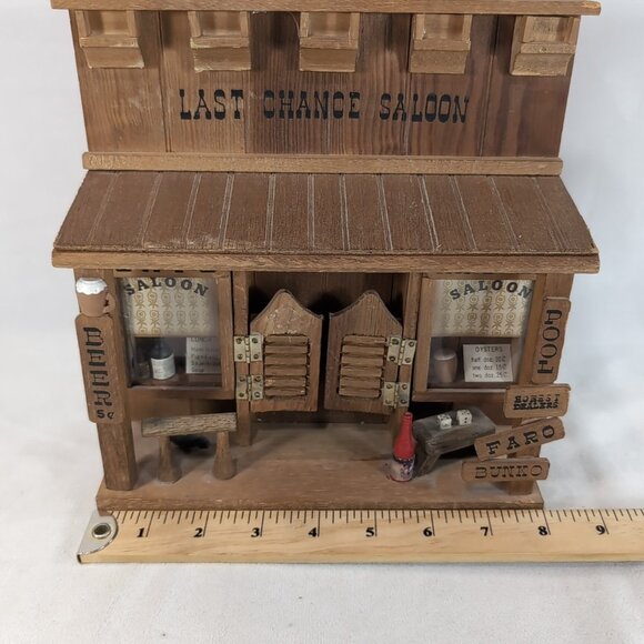 Last Chance Saloon Vintage Wood Storefront Wall Decor Hanging Old West Building - Picture 12 of 14